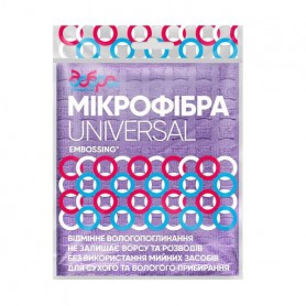 Салфетка из микрофибры для уборки с тиснением Добра господарочка Embossing, 35*30 см, 1 шт