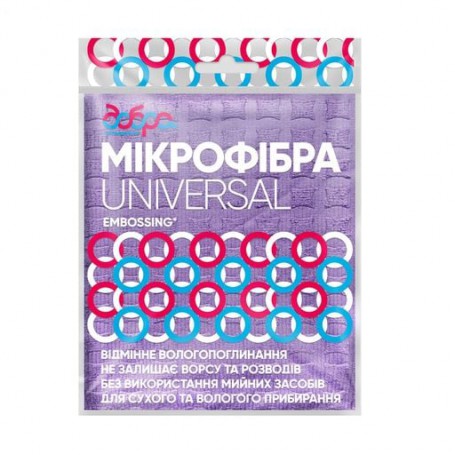 Салфетка из микрофибры для уборки с тиснением Добра господарочка Embossing, 35*30 см, 1 шт