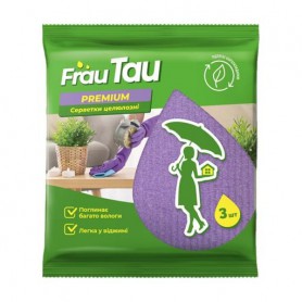 Салфетки для уборки Frau Tau Premium целлюлозные, 3 шт