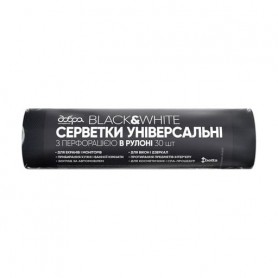 Универсальные салфетки в рулоне Добра господарочка, черные, 23*30 см, 30 шт