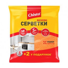 Вискозные салфетки для уборки Chisto, 5 + 2 шт