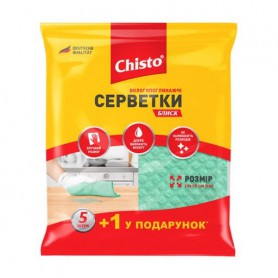 Влагопоглощающие салфетки для уборки Chisto Блеск, 5 + 1 шт