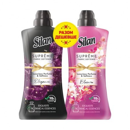 Набор кондиционеров для белья Silan Supreme (Elegance, 1.012 л + Blossom, 1.012 л)