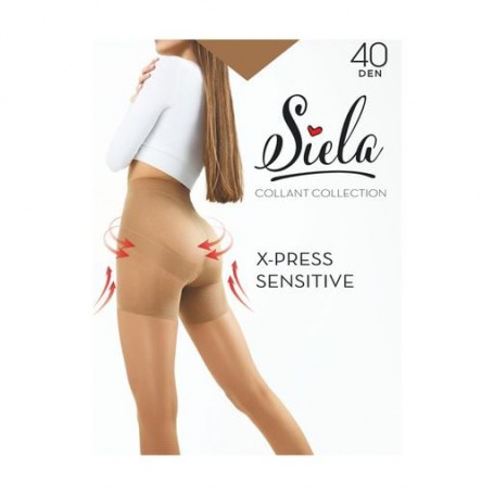 Колготки женские Siela X-Press Sensitive с корректирующими шортиками, 40 DEN, Caramel, размер 3