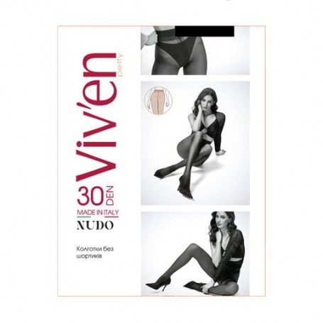 Колготки женские Viv'en petty Nudo, 30 DEN, черный, размер 2