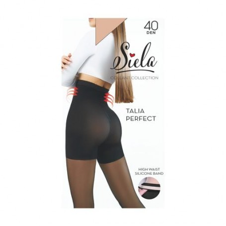 Колготки женские Siela Talia Perfect с высокой талией и моделирующими шортиками, 40 DEN, Daino, размер 2