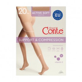 Колготки женские Conte elegant Active Soft с шортиками, 20 DEN, Bronz, размер 3