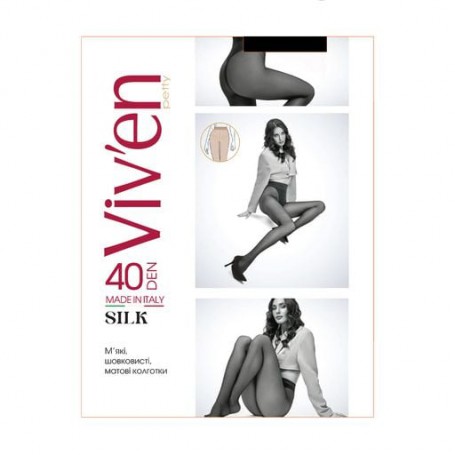 Колготки женские Viv'en petty Silk, 40 DEN, черный, размер 2