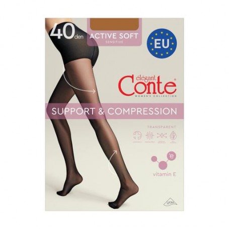 Колготки женские Conte elegant Астіѵе Soft с утягивающими шортиками 40 DEN, Bronz, размер 2
