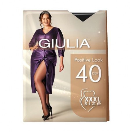 Колготки женские Giulia XXXL Size Positive Look 40 DEN, Caramel, размер 7