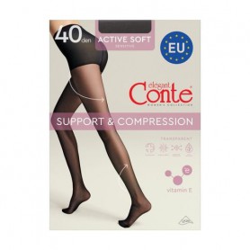 Колготки женские Conte elegant Active Soft с шортиками, 40 DEN, Grafit, размер 2