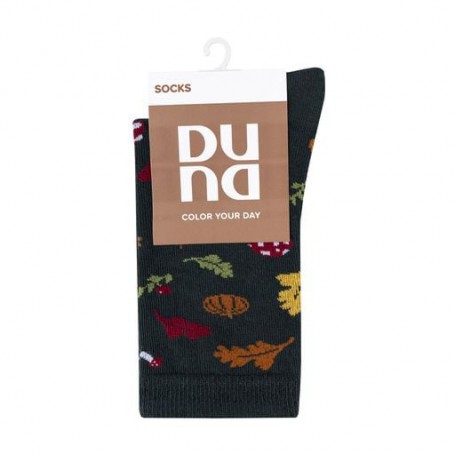 Носки универсальные Duna 5642 высокие, темно-зеленые, размер 24-26
