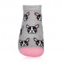 Носки женские AmiGA укороченные, бульдоги, размер 23-25