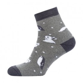 Носки женские Siela RT1212-075 высокие, махровые, серые, размер 36-39