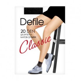 Матовые носки женские Defile comfort Classic Socks, 20 DEN, черный, 2 пары