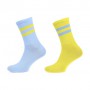 Носки унисекс MovementStandard Fancy M0301/2S спортивные, высокие, 00 желто-голубые, размер 38-41, 2 пары