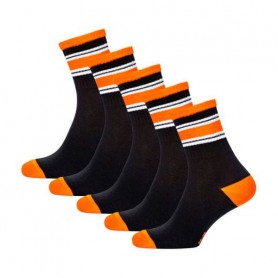 Набор носков женских Siela RT1322-057/1 высокие, спортивные, синие с полосками, размер 36-39, 5 пар