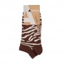 Носки женские AmiGA укороченные, зебра, коричневые, размер 23-25