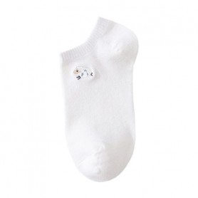 Носки женские Siela RT1312-148 короткие, белые с овечкой, размер 36-39