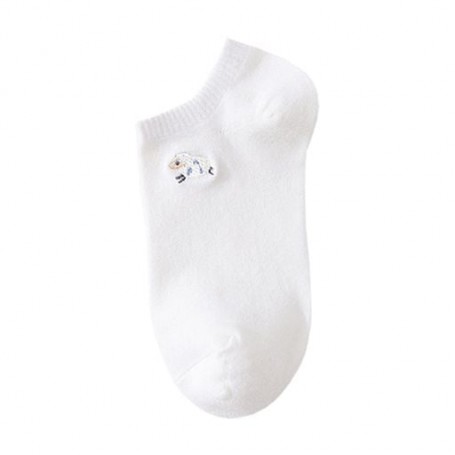 Носки женские Siela RT1312-148 короткие, белые с овечкой, размер 36-39