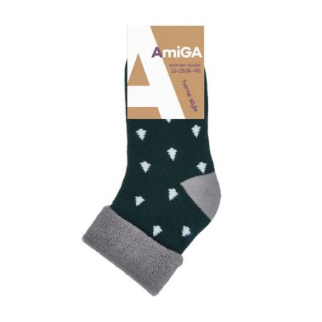 Носки женские AmiGA махровые елочки, размер 23-25