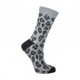 Носки женские AmiGA высокие, спорт, леопард мелкий, размер 23-25