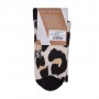 Носки женские AmiGA высокие, спорт, леопард крупный, размер 23-25