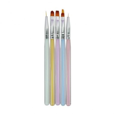 Набор кистей для дизайна ногтей Tufi Profi Premium Art, 5 шт
