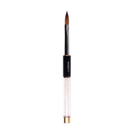 Овальная кисточка для акрилового дизайна и моделирования ногтей Kira Nails Acrylic 10 (Kolinsky)
