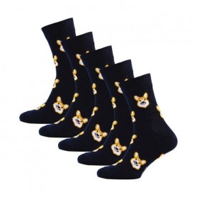 Набор носков мужских Siela RT1311-153 высокие, синие с корги, размер 39-42, 5 пар