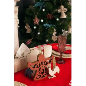 Скатерть на стол новогодняя красная 140х140см ТМ Прованс (999494)