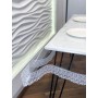 Силиконовая скатерть с Белым кружевом (7см) 110х110 см (944059)