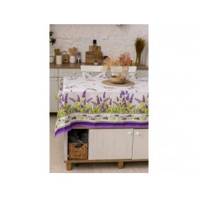 Скатерть 1,8х1,5 льняная Лавандовое поле средний стол арт.лвп18 (983111)