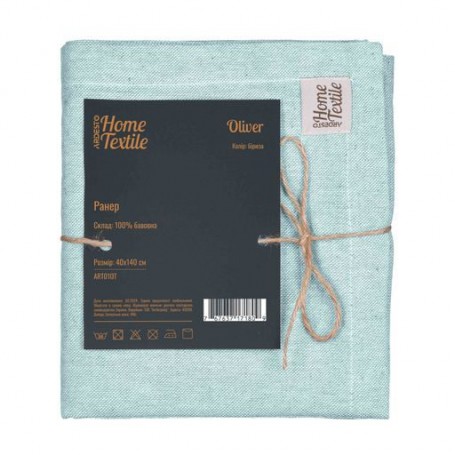 Ранер Ardesto Oliver бирюза, 40*140 см, 1 шт (ART01OT)
