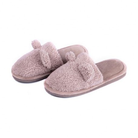 Женские комнатные тапочки Twins HS Teddi закрытые, меховые, Pink, размер 40 (26 см)