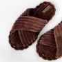 Женские домашние тапочки Twins HS-Puffy открытые, Brown (Х), размер 36-37 (24 см)