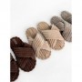 Женские домашние тапочки Twins HS-Puffy открытые, Brown (Х), размер 36-37 (24 см)