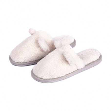 Женские домашние тапочки Twins HS-Teddi меховые, White, размер 36-37