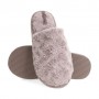 Женские комнатные тапочки Twins HS-LUX Rose закрытые, меховые, лиловые, размер 38-39 (25 см)