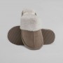 Женские комнатные тапочки Twins HS-LUX замшевые с меховым отворотом, мокко, размер 36-37 (24 см)