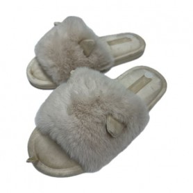 Женские комнатные тапочки Gemelli Дара 8, открытые, молочные, размер 37