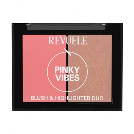 Палетка румян и хайлайтера Revuele Blush & Highlighter Duo Розовое настроение, 8 г