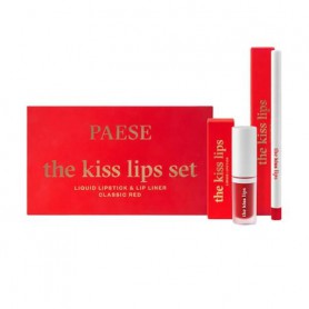 Набор для макияжа губ Paese Kiss Lips 06 Classic Red (жидкая помада, 3.4 мл + карандаш, 0.3 г)