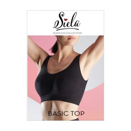 Бесшовный топ женский Siela Basic Top, Black, размер S-M