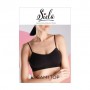 Бесшовный топ женский Siela Cami Top на тонких бретелях, Black, размер L-XL
