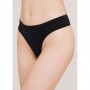 Бесшовные трусы стринги женские Giulia String Briefs, Black, размер L/XL