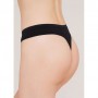 Бесшовные трусы стринги женские Giulia String Briefs, Black, размер L/XL
