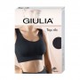 Бесшовный женский топ Giulia Top Rib в рубчик, на широких бретелях, Black, размер S/M