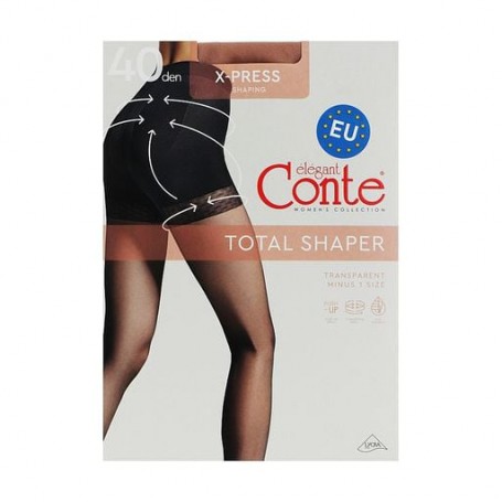 Колготки женские Conte elegant X-Press Total Shaper с трусиками, 40 DEN, Bronz, размер 2