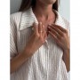 Комплект женский Twins Муслиновый, 2-слойный, шорты и рубашка, полоска, бежевый, размер S (13658)